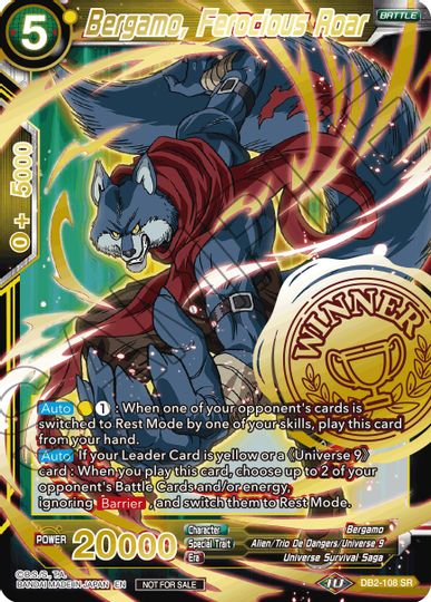 Bergamo, Ferocious Roar (Alternate Art Set 2021 Vol. 3) (DB2-108) [Tournament Promotion Cards] | Mindsight Gaming