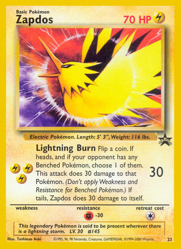 Zapdos (23) [Wizards of the Coast: Black Star Promos] | Mindsight Gaming