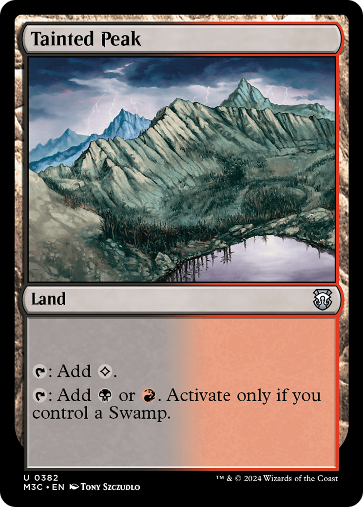 Tainted Peak (Ripple Foil) [Modern Horizons 3 Commander] | Mindsight Gaming