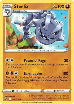 Steelix (139/264) (Theme Deck Exclusive) [Sword & Shield: Fusion Strike] | Mindsight Gaming