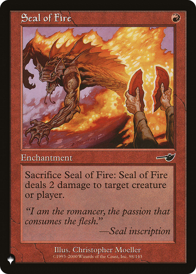 Seal of Fire [The List Reprints] | Mindsight Gaming