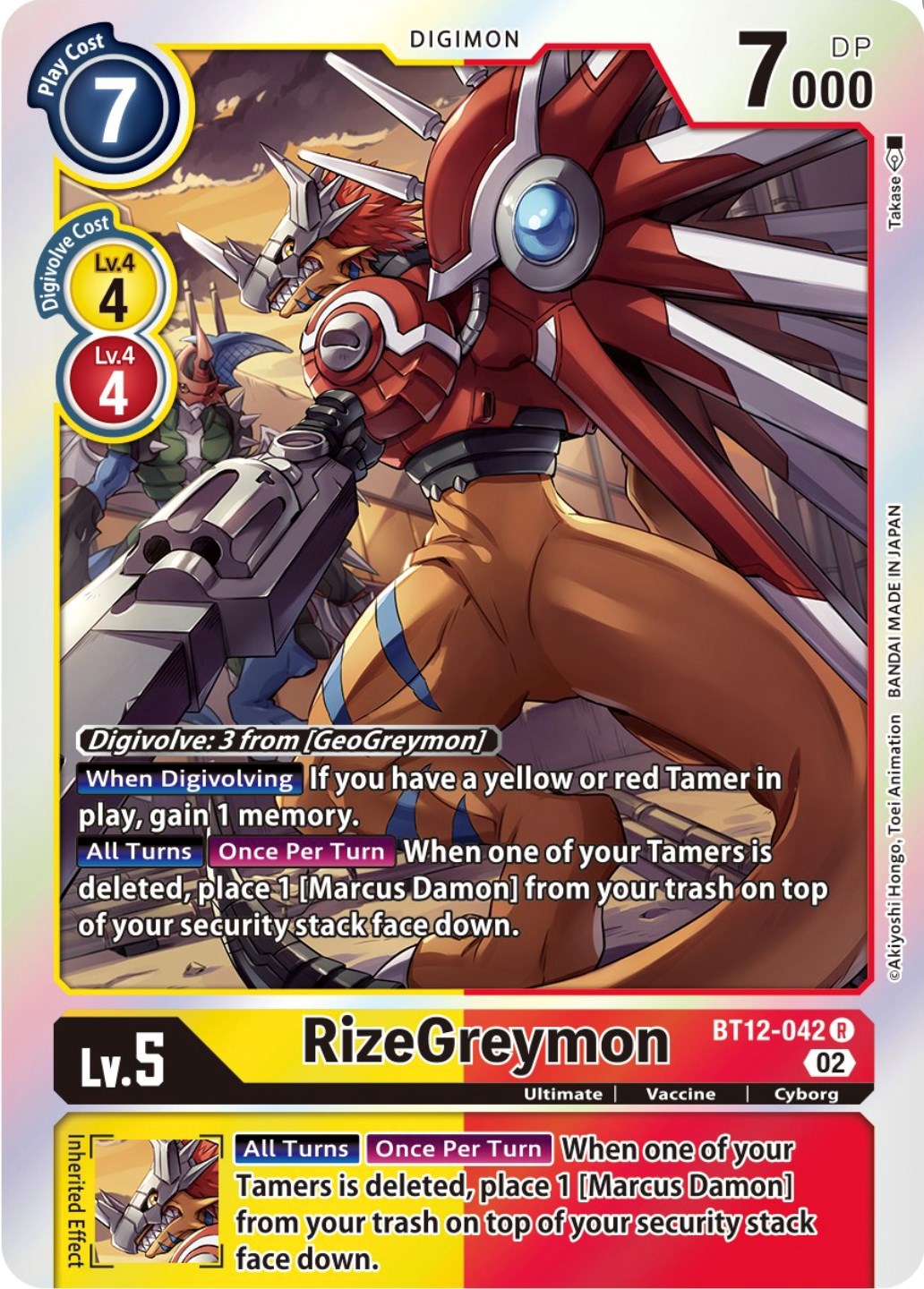 RizeGreymon [BT12-042] [Across Time] | Mindsight Gaming