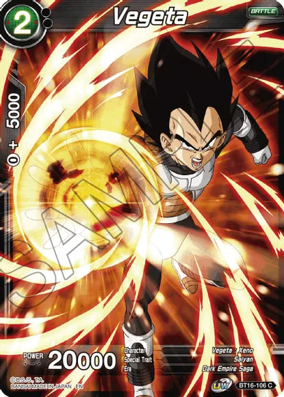 Vegeta (BT16-106) (BT16-106) [Realm of the Gods] | Mindsight Gaming