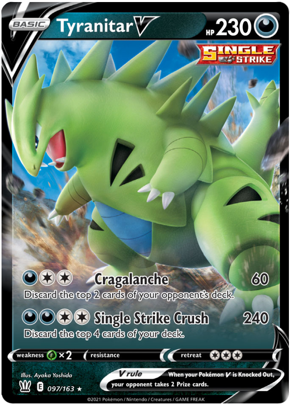 Tyranitar V (097/163) [Sword & Shield: Battle Styles] | Mindsight Gaming