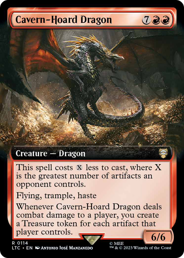 Cavern-Hoard Dragon (Extended Art) [The Lord of the Rings: Tales of Middle-Earth Commander] | Mindsight Gaming