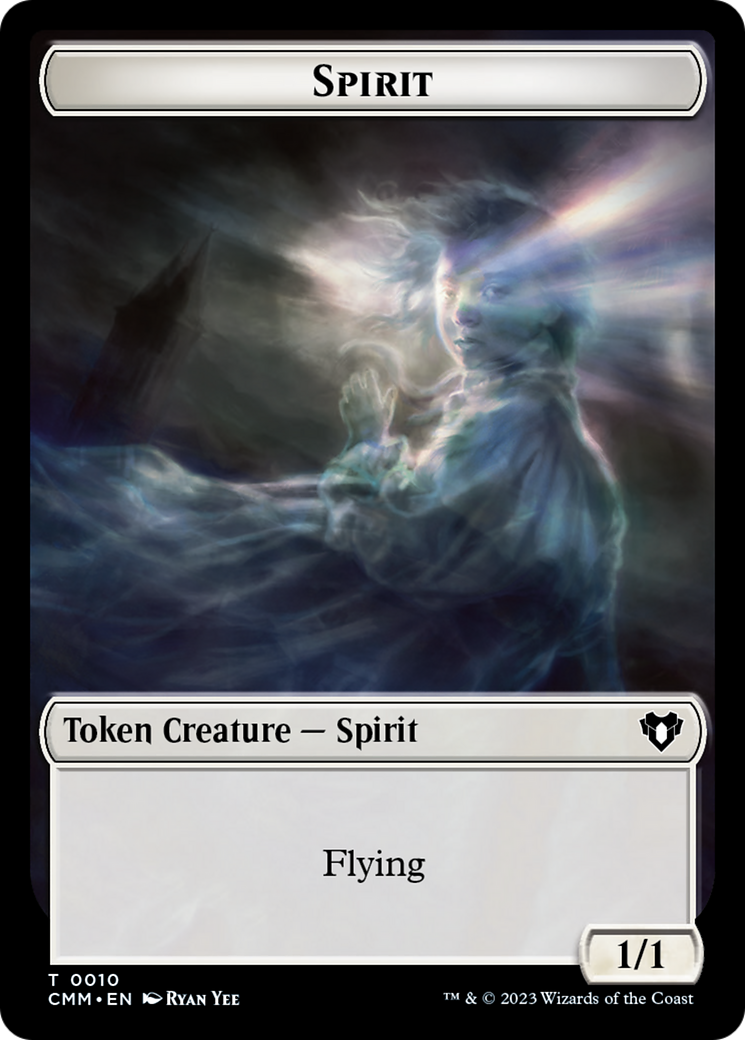 Spirit Token (10) [Commander Masters Tokens] | Mindsight Gaming