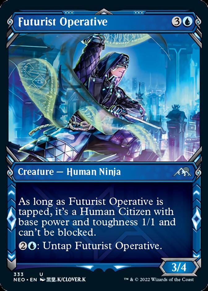 Futurist Operative (Showcase Ninja) [Kamigawa: Neon Dynasty] | Mindsight Gaming