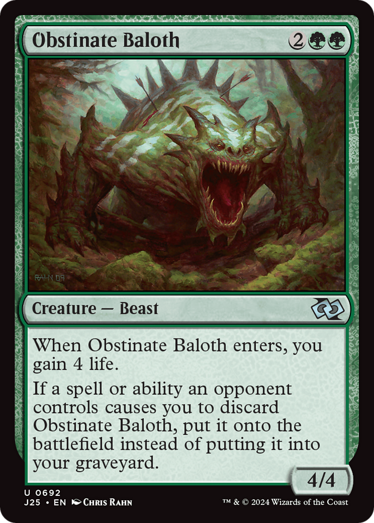 Obstinate Baloth [Foundations Jumpstart] | Mindsight Gaming