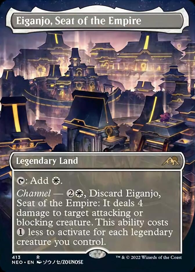 Eiganjo, Seat of the Empire (Borderless Alternate Art) [Kamigawa: Neon Dynasty] | Mindsight Gaming