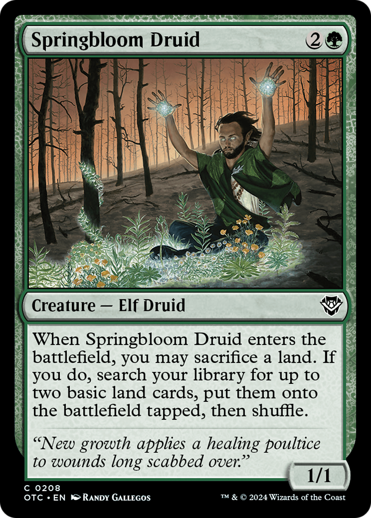 Springbloom Druid [Outlaws of Thunder Junction Commander] | Mindsight Gaming