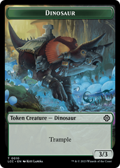 Dinosaur Beast // Dinosaur Double-Sided Token [The Lost Caverns of Ixalan Commander Tokens] | Mindsight Gaming