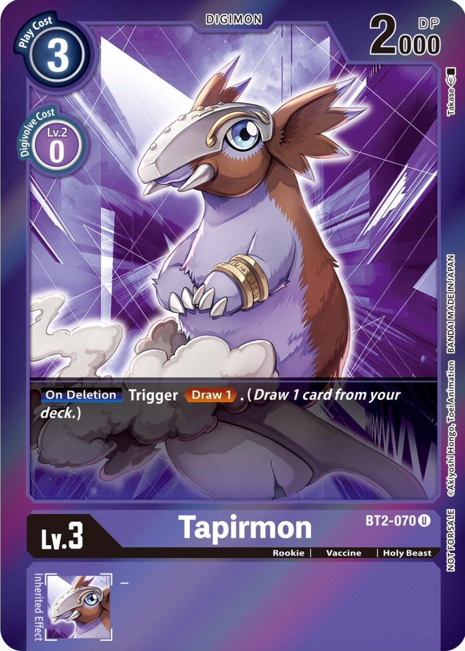 Tapirmon [BT2-070] (Event Pack 4) [Release Special Booster Promos] | Mindsight Gaming