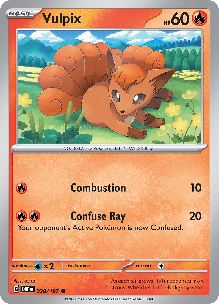 Vulpix (028/197) [Scarlet & Violet: Obsidian Flames] | Mindsight Gaming