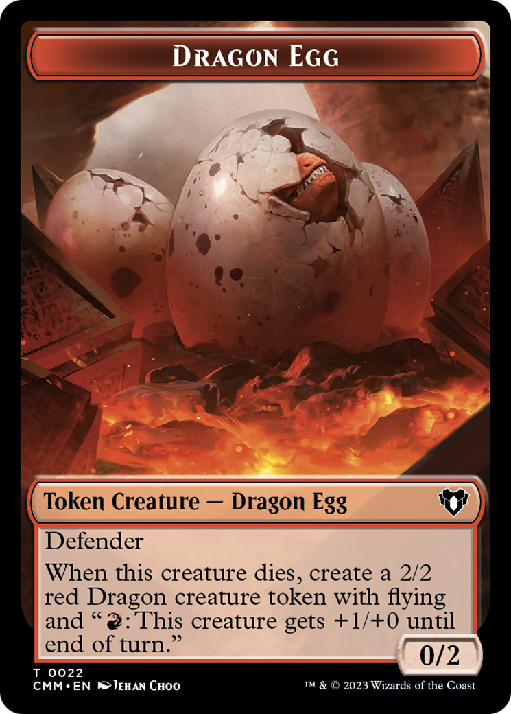 Dragon Egg Token [Commander Masters Tokens] | Mindsight Gaming