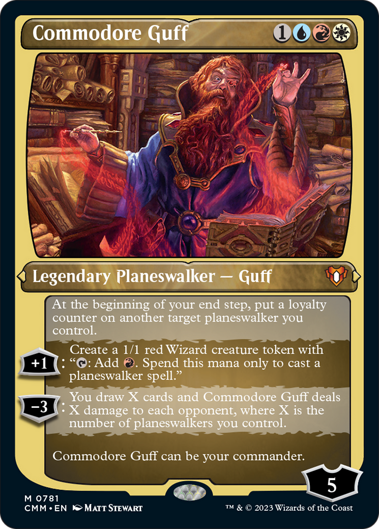 Commodore Guff (Display Commander) (Foil Etched) [Commander Masters] | Mindsight Gaming