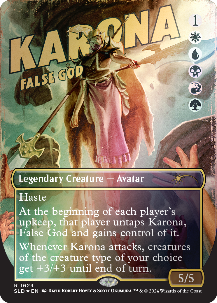 Karona, False God (Rainbow Foil) [Secret Lair Drop Series] | Mindsight Gaming