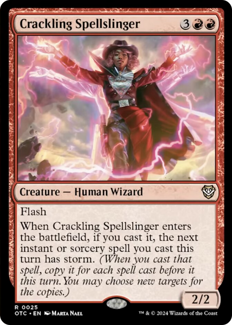 Crackling Spellslinger [Outlaws of Thunder Junction Commander] | Mindsight Gaming