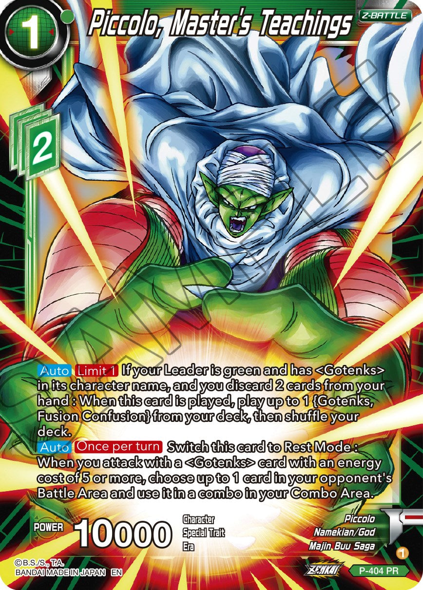 Piccolo, Master's Teachings (P-404) [Promotion Cards] | Mindsight Gaming