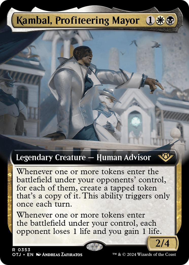 Kambal, Profiteering Mayor (Extended Art) [Outlaws of Thunder Junction] | Mindsight Gaming