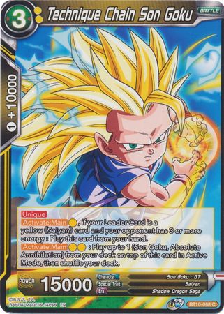 Technique Chain Son Goku (BT10-098) [Rise of the Unison Warrior 2nd Edition] | Mindsight Gaming