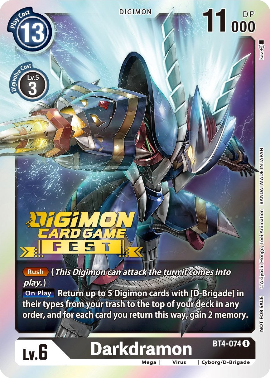 Darkdramon [BT4-074] (Digimon Card Game Fest 2022) [Great Legend Promos] | Mindsight Gaming