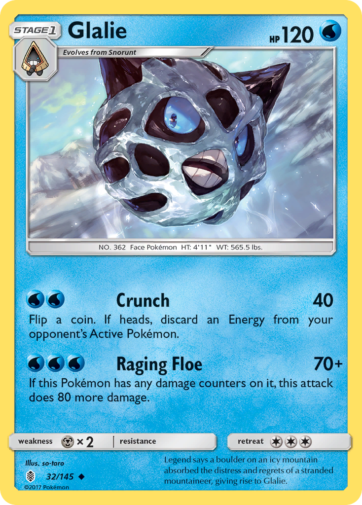 Glalie (32/145) [Sun & Moon: Guardians Rising] | Mindsight Gaming