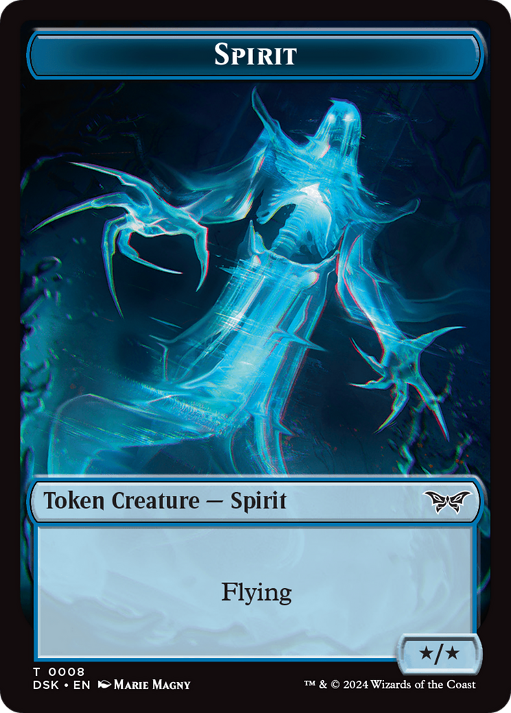 Spirit (0008) Token [Duskmourn: House of Horror Tokens] | Mindsight Gaming