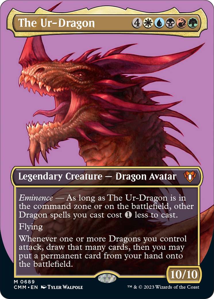 The Ur-Dragon (Borderless Profile) [Commander Masters] | Mindsight Gaming