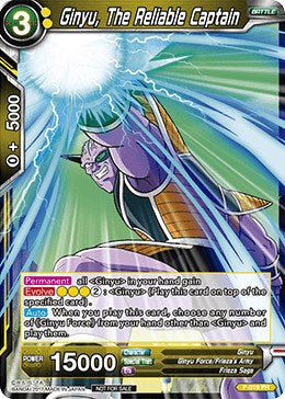 Ginyu, The Reliable Captain (P-019) [Promotion Cards] | Mindsight Gaming