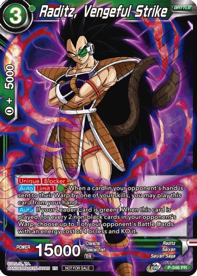 Raditz, Vengeful Strike (P-346) [Tournament Promotion Cards] | Mindsight Gaming