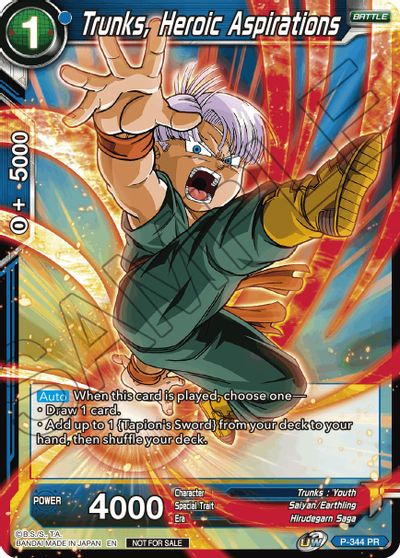 Trunks, Heroic Aspirations (P-344) [Tournament Promotion Cards] | Mindsight Gaming