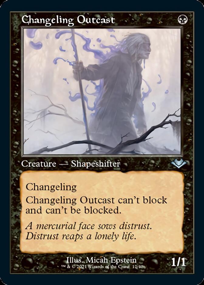 Changeling Outcast (Retro Foil Etched) [Modern Horizons] | Mindsight Gaming