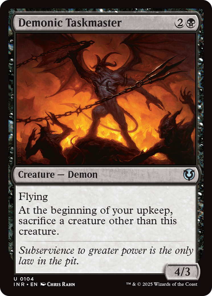 Demonic Taskmaster [Innistrad Remastered] | Mindsight Gaming