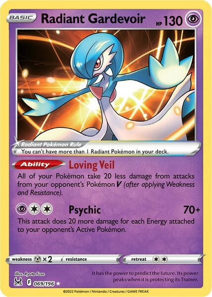 Radiant Gardevoir (069/196) [Prize Pack Series Three] | Mindsight Gaming