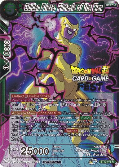 Golden Frieza, Pinnacle of the Clan (Card Game Fest 2022) (BT13-076) [Tournament Promotion Cards] | Mindsight Gaming