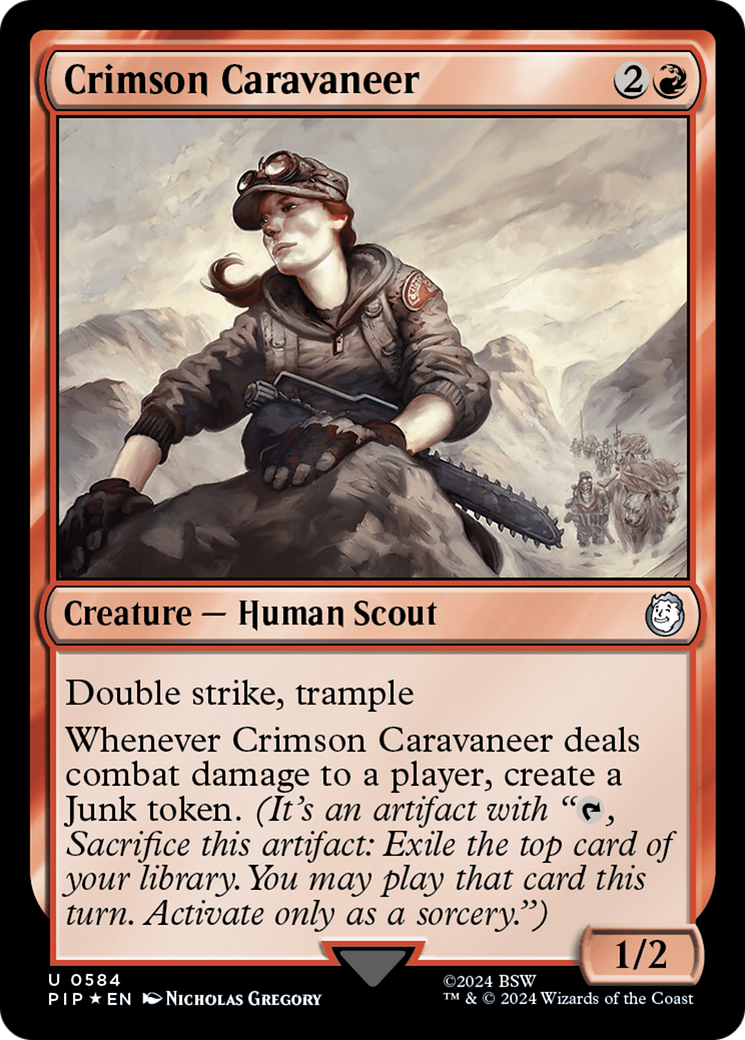 Crimson Caravaneer (Surge Foil) [Fallout] | Mindsight Gaming