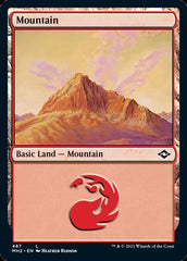 Mountain (487) (Foil Etched) [Modern Horizons 2] | Mindsight Gaming