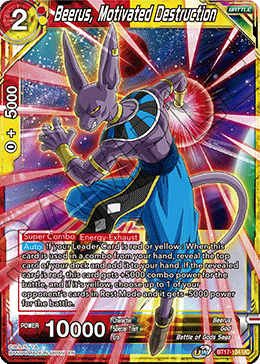 Beerus, Motivated Destruction (BT17-134) [Ultimate Squad] | Mindsight Gaming