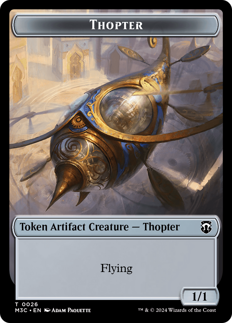 Aetherborn (Ripple Foil) // Thopter Double-Sided Token [Modern Horizons 3 Commander Tokens] | Mindsight Gaming