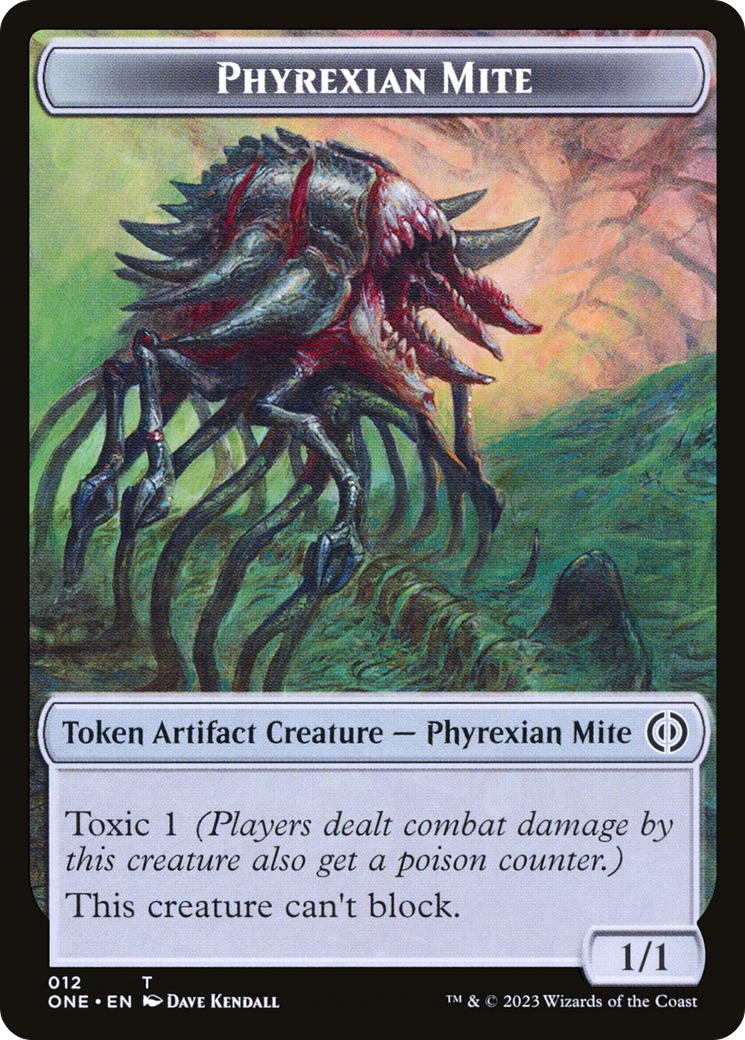 Phyrexian Mite Token (012) // Phyrexian Golem Double-Sided Token [Phyrexia: All Will Be One Tokens] | Mindsight Gaming