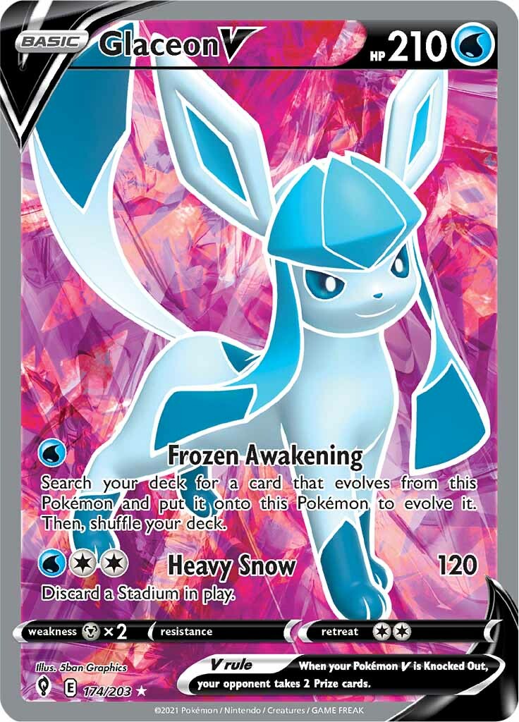 Glaceon V (174/203) [Sword & Shield: Evolving Skies] | Mindsight Gaming