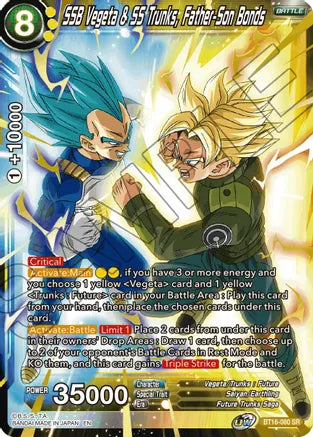 SSB Vegeta & SS Trunks, Father-Son Bonds (BT16-080) [Realm of the Gods] | Mindsight Gaming