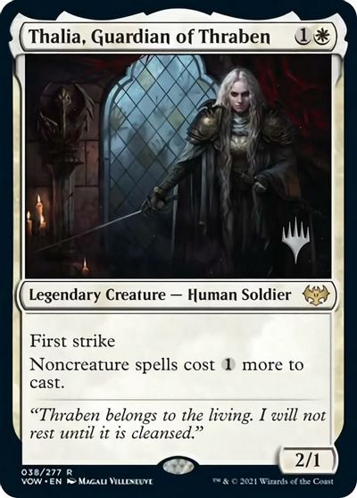 Thalia, Guardian of Thraben (Promo Pack) [Innistrad: Crimson Vow Promos] | Mindsight Gaming