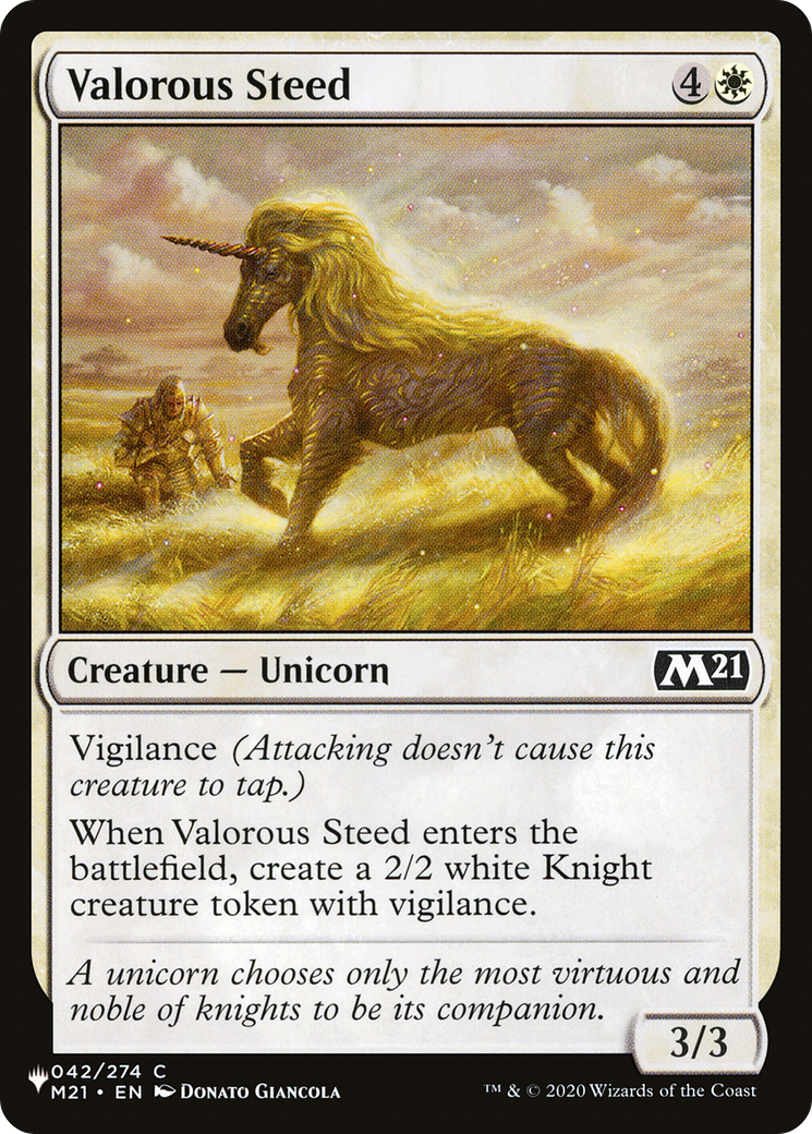 Valorous Steed [The List Reprints] | Mindsight Gaming