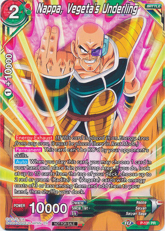 Nappa, Vegeta's Underling (Shop Tournament: Assault of Saiyans) (P-131) [Promotion Cards] | Mindsight Gaming