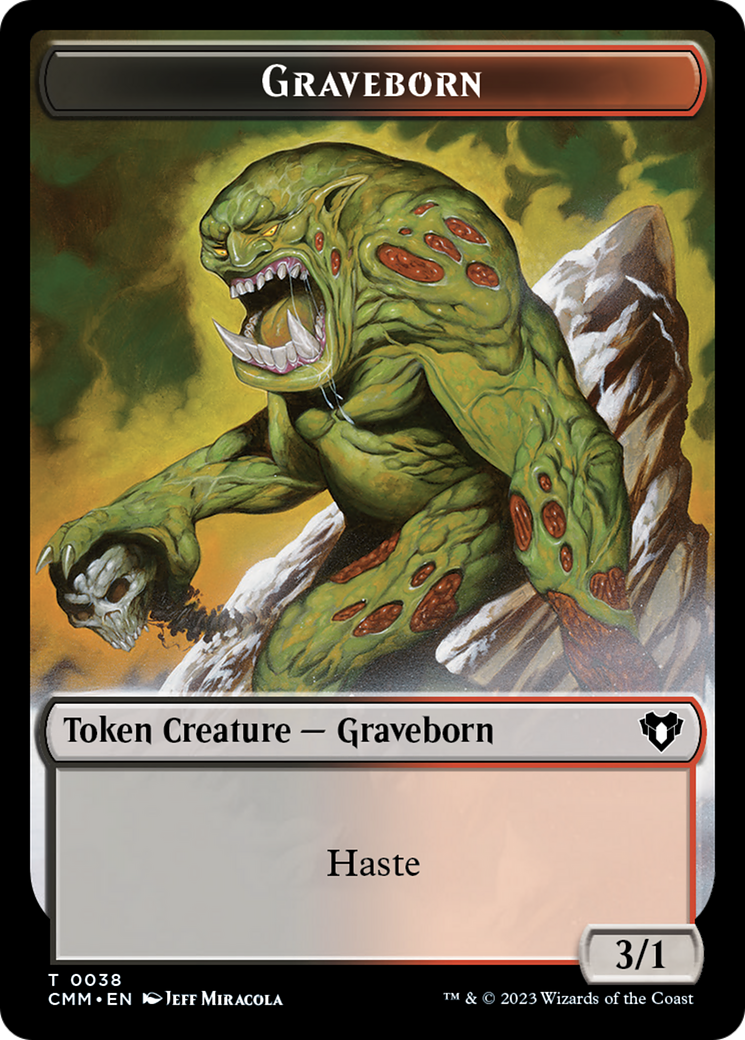 Spirit (0010) // Graveborn Double-Sided Token [Commander Masters Tokens] | Mindsight Gaming