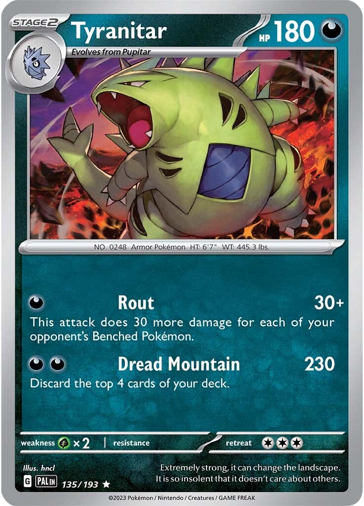 Tyranitar (135/193) [Scarlet & Violet: Paldea Evolved] | Mindsight Gaming