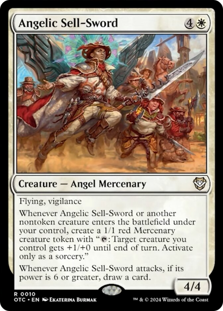 Angelic Sell-Sword [Outlaws of Thunder Junction Commander] | Mindsight Gaming