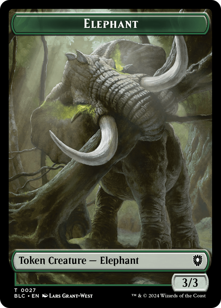 Elephant // Squid Double-Sided Token [Bloomburrow Commander Tokens] | Mindsight Gaming