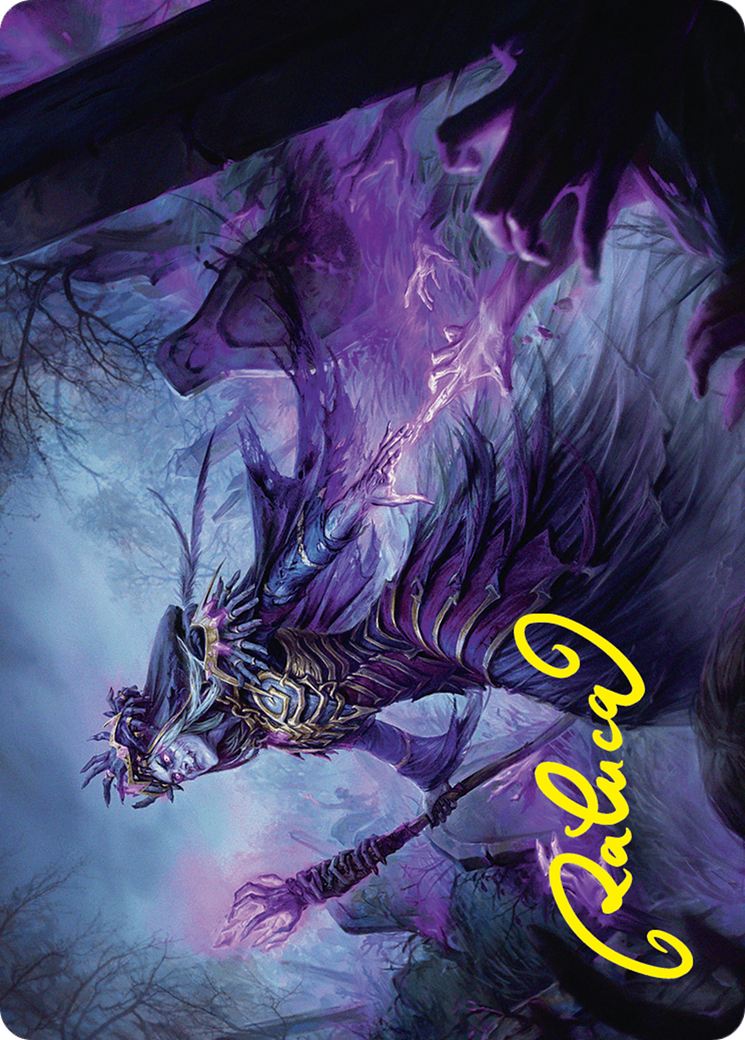 Zul Ashur, Lich Lord Art Card (10/54) (Gold-Stamped Signature) [Foundations Art Series] | Mindsight Gaming